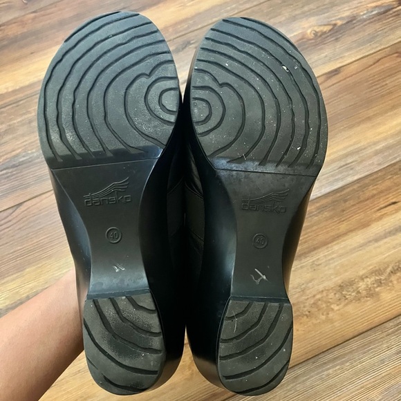 Dansko Jessica Black Nappa Leather Slip On Clogs Women's size 40/9.5-10 - Picture 5 of 7